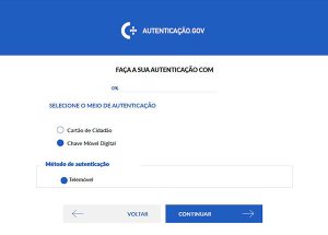 Chave Móvel Digital e Cartão de Cidadão no Portal do Beneficiário